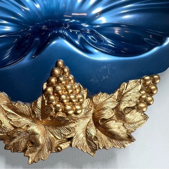 McClelland Barclay by Dodge Aluminum Shell Decorative Dish with Grape Clusters - Picture 10 of 15